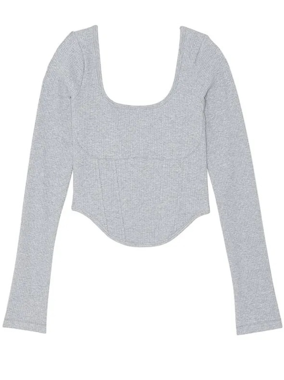 Victoria's Secret PINK Long Sleeve Cotton Corset Top